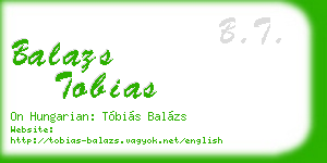 balazs tobias business card